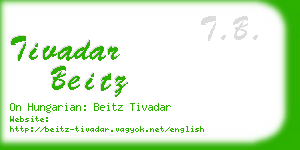 tivadar beitz business card